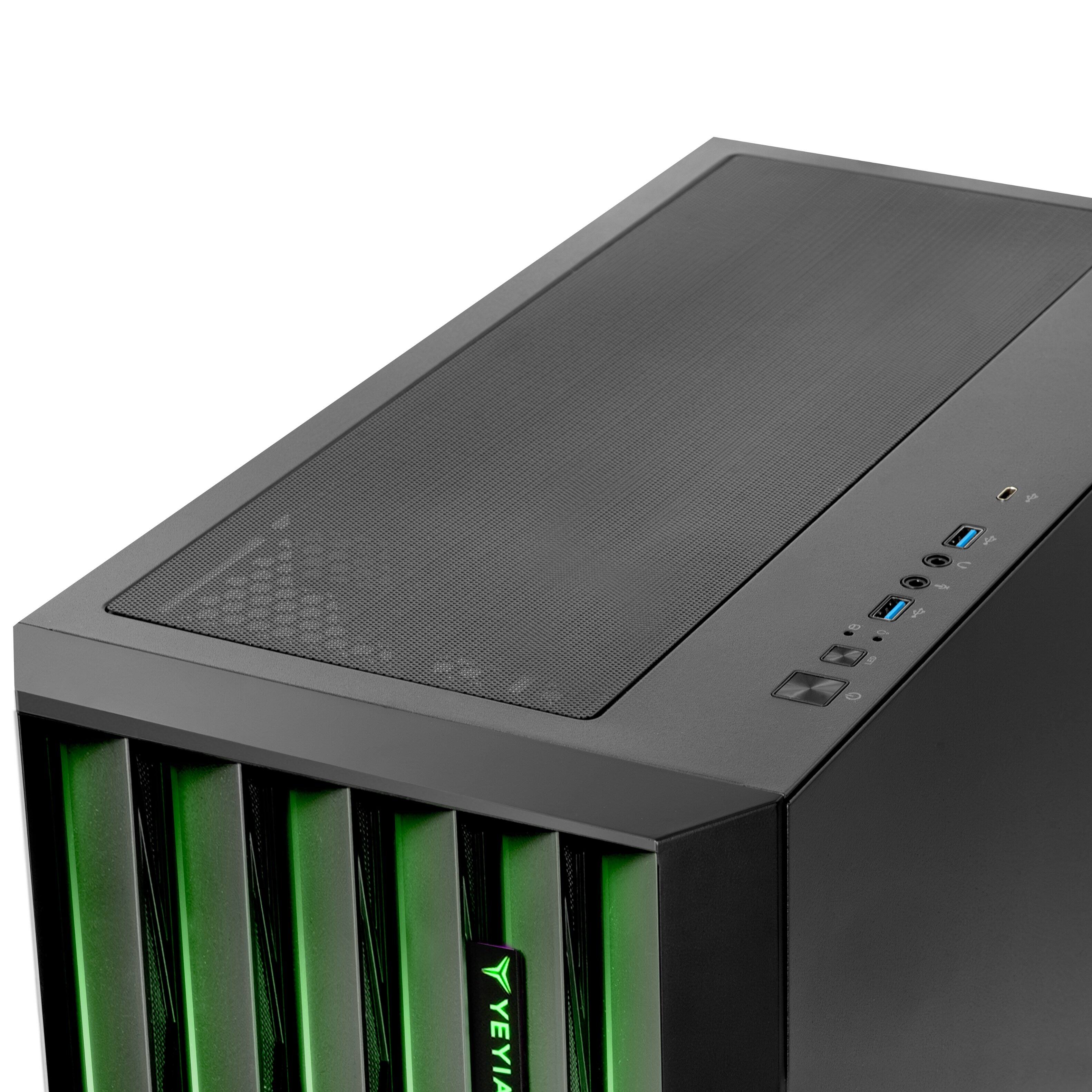 Alt View 4. YEYIAN - Yeyian Gaming PC, Ryzen 7 7800X3D, RTX 5070 12GB GDDR7, 1TB NVMe, 32GB DDR5, 650W Gold. YPA-PM780DC-5701U - black.