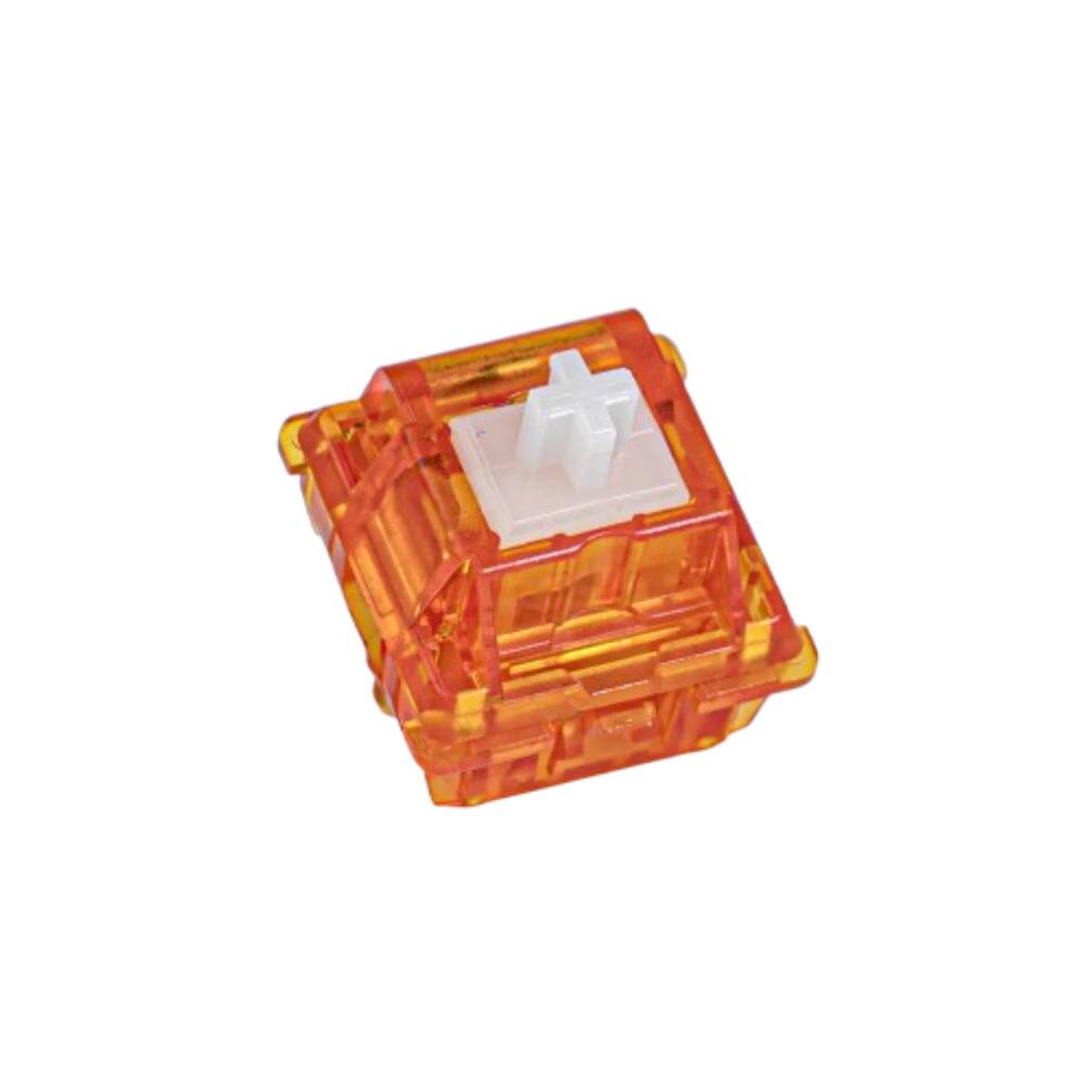 Front. Pro Link Techs - Orange And White Keyboard Linear Switches - Orange.