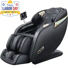 MassaMax - MD906 SL Track Smart Massage Chair with Voice Control, AI Body Scan, Zero Gravity,Heat Function - Black