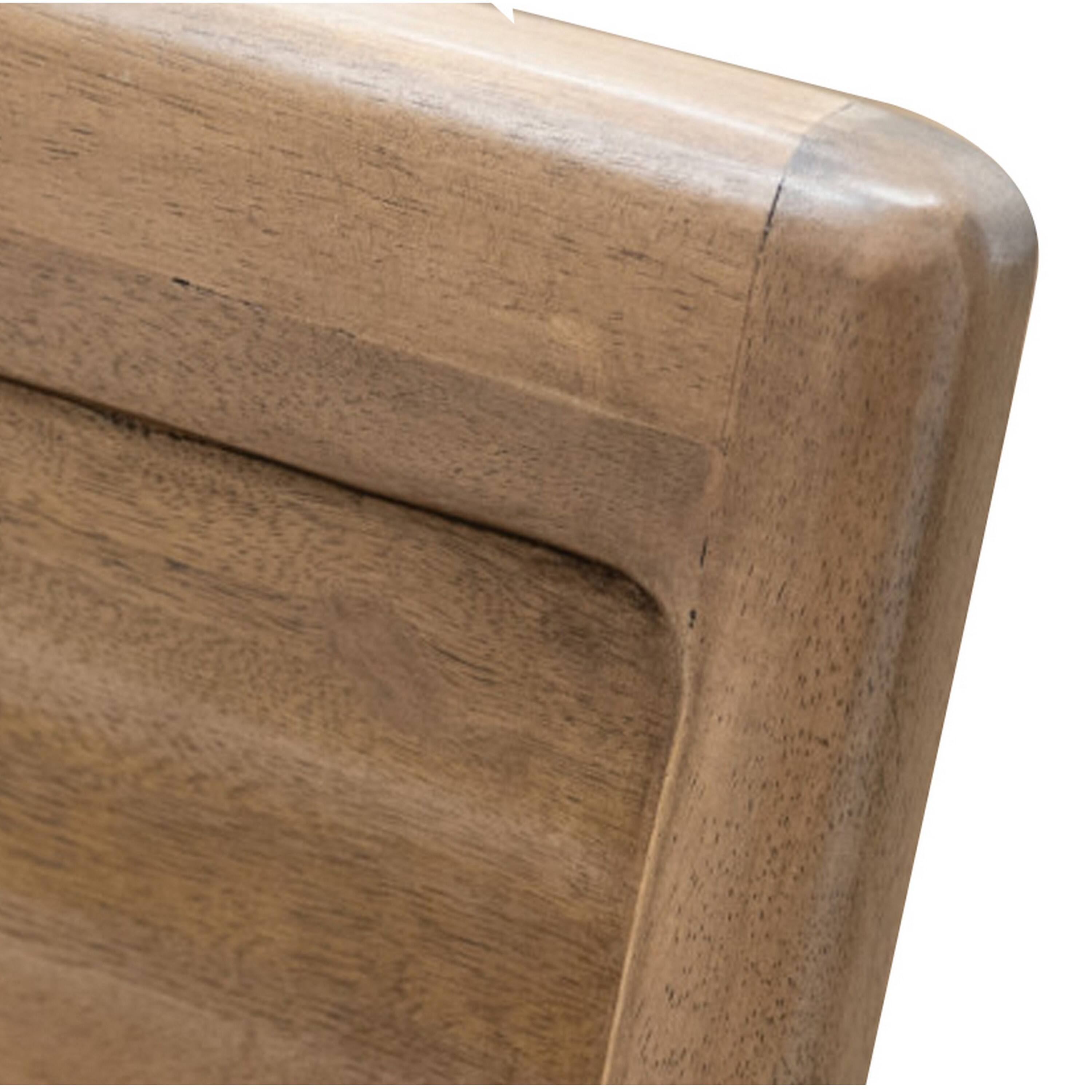 Left. Manhattan Lane - Okai Dining Side Chair Set of 2, Panel Backrest, Padded, Brown Solid Wood - Brown.