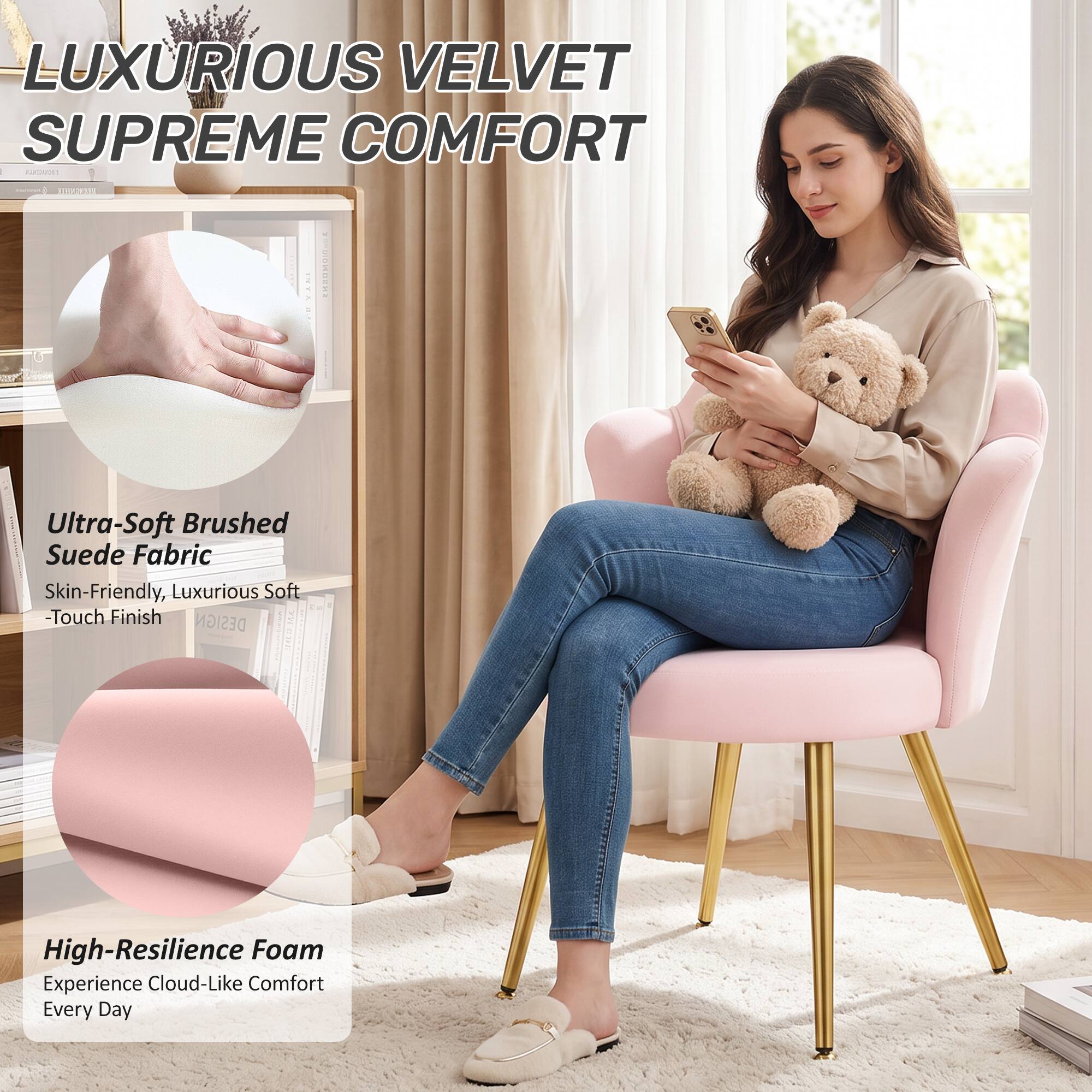 LUXURIOUS VELVET SUPREME COMFORT

Ultra-Soft Brushed Suede Fabric
Skin-Friendly, Luxurious Soft -Touch Finish

High-Resilience Foam
Experience Cloud-Like Comfort Every Day