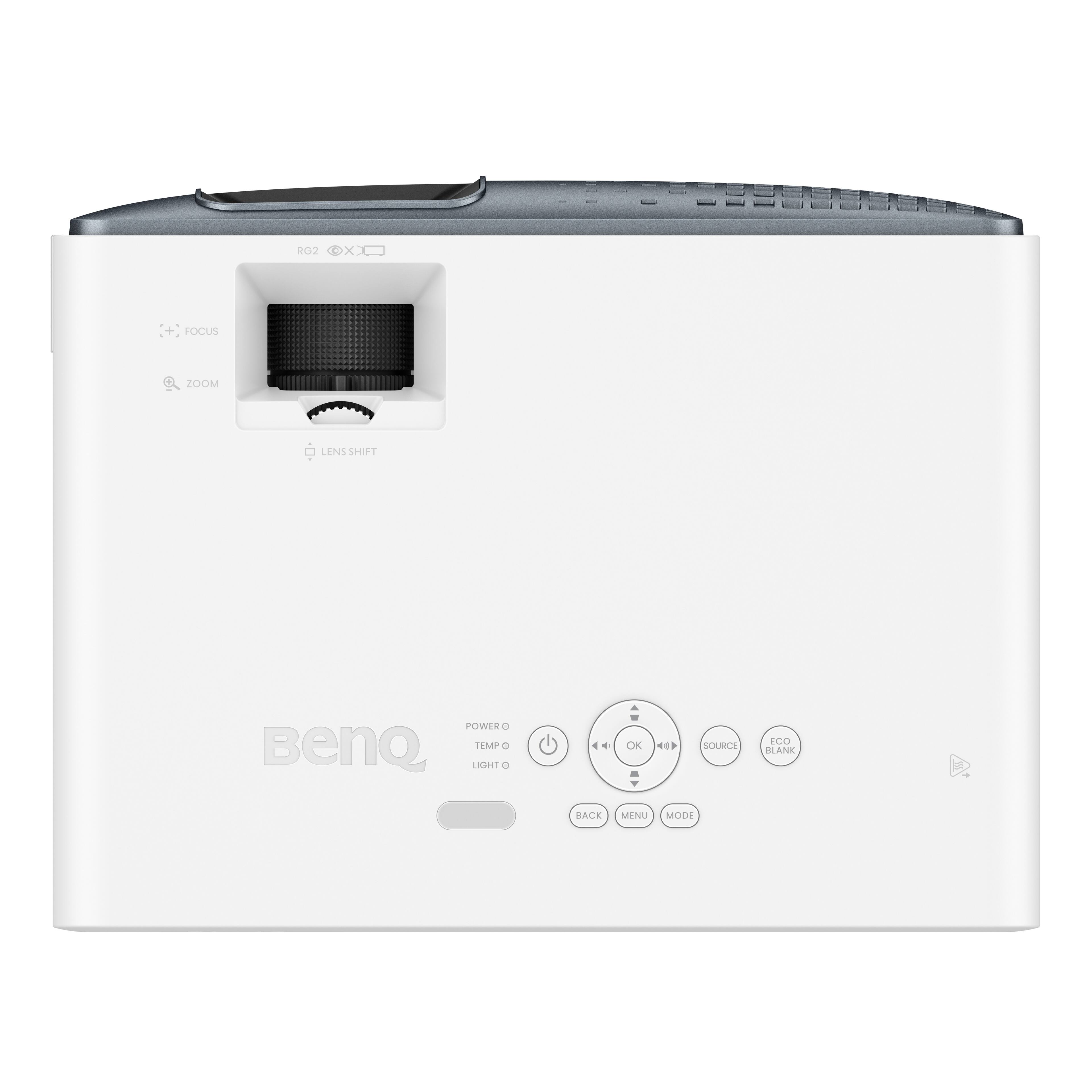 RG2

+/- FOCUS
ZOOM
LENS SHIFT

BenQ

POWER
TEMP
LIGHT

402 x

SOURCE
ECO
BLANK

BACK
MENU
MODE