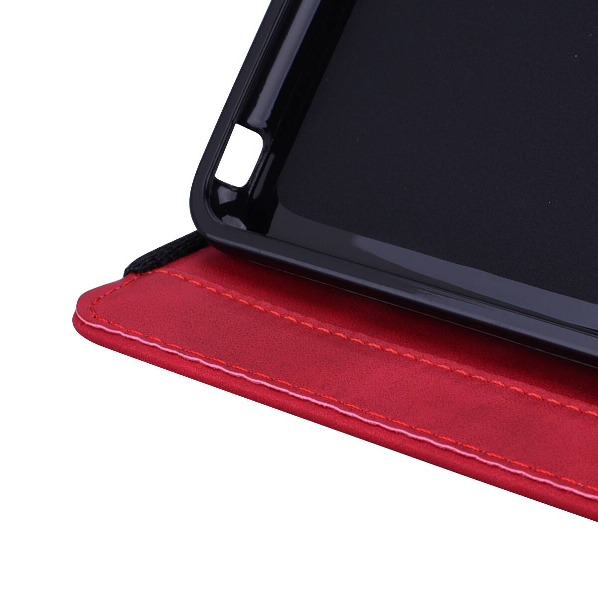 Alt View 1. Dteck - Case for Samsung Galaxy Tab S10 Ultra & S9 Ultra & S8 Ultra (X920/X910/X900),Shockproof Embossed PU Leather Folio Cover - Red.