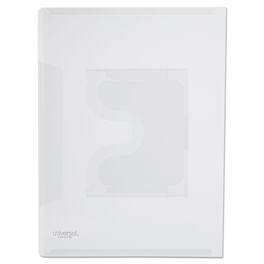 Universal - Transparent Deluxe Locking Project Files With Cd-Rom Holder, Letter Size, Clear, 25/pack