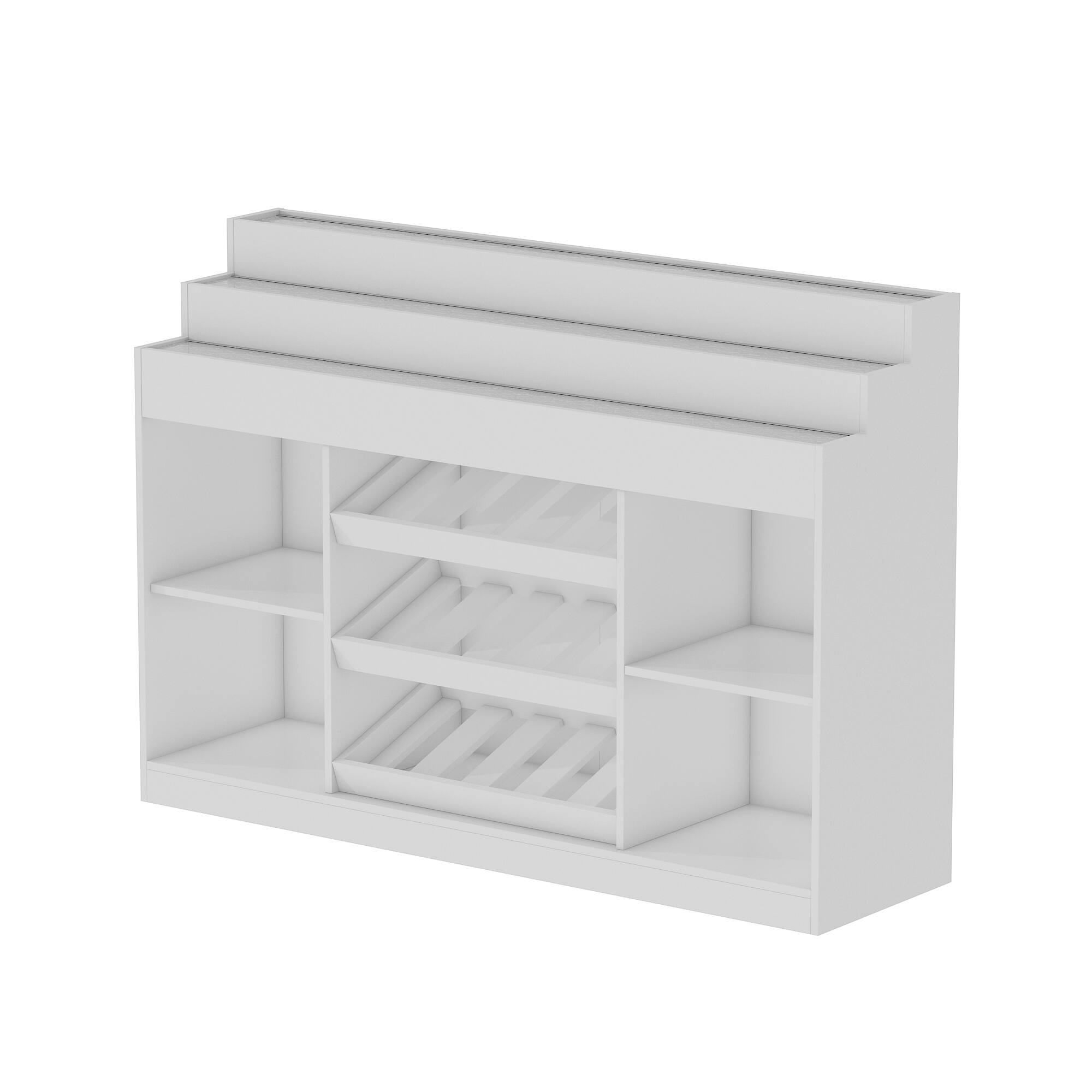 Angle. Famapy - Famapy Modern Wine Cabinet: Stylish Storage for Your Collection - White.