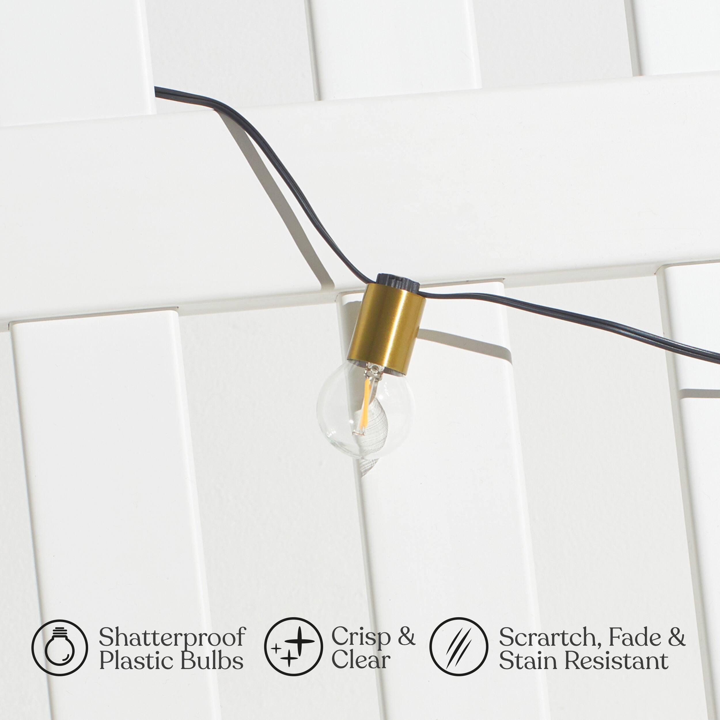 Shatterproof Plastic Bulbs + Crisp & Clear + Scratch, Fade & Stain Resistant