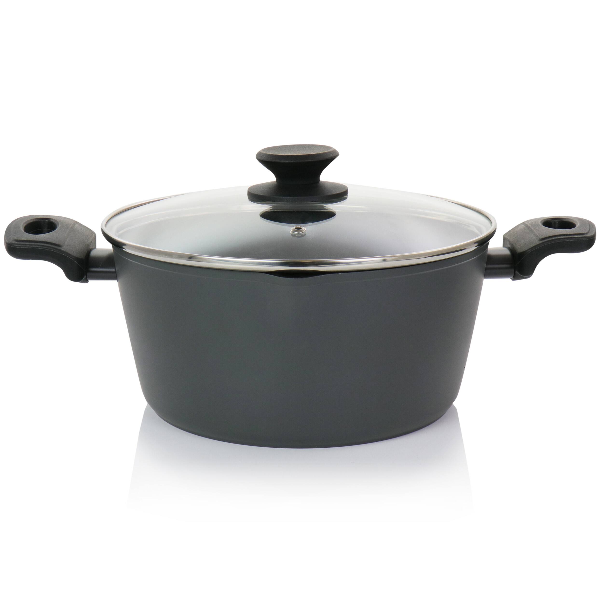 Alt View 5. Oster - Oster Kingsway 5 Piece Aluminum Nonstick Cookware Set in Black - Black.