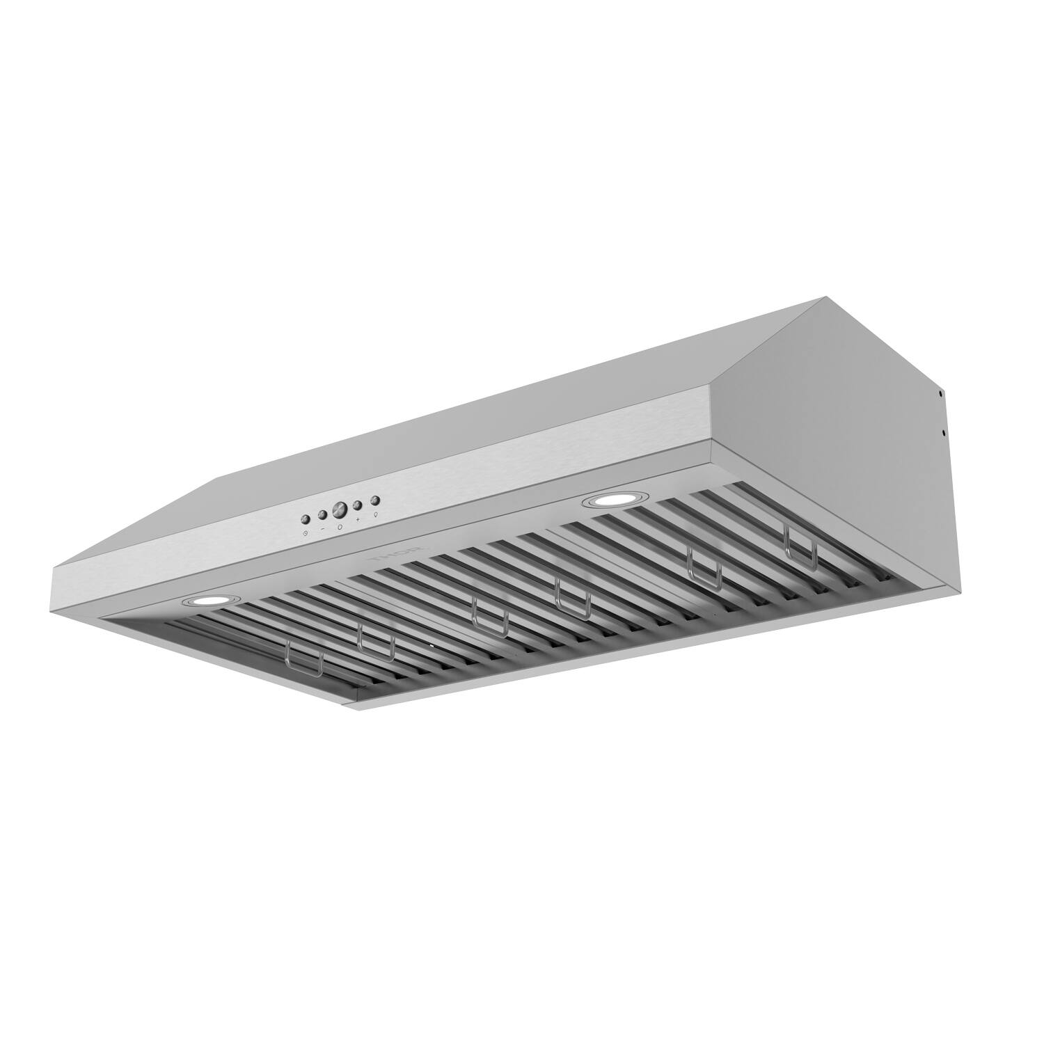 Angle. Thor Kitchen - 36 Inch Convertible Undercabinet Range Hood in Stainless Steel - Stainless steel.