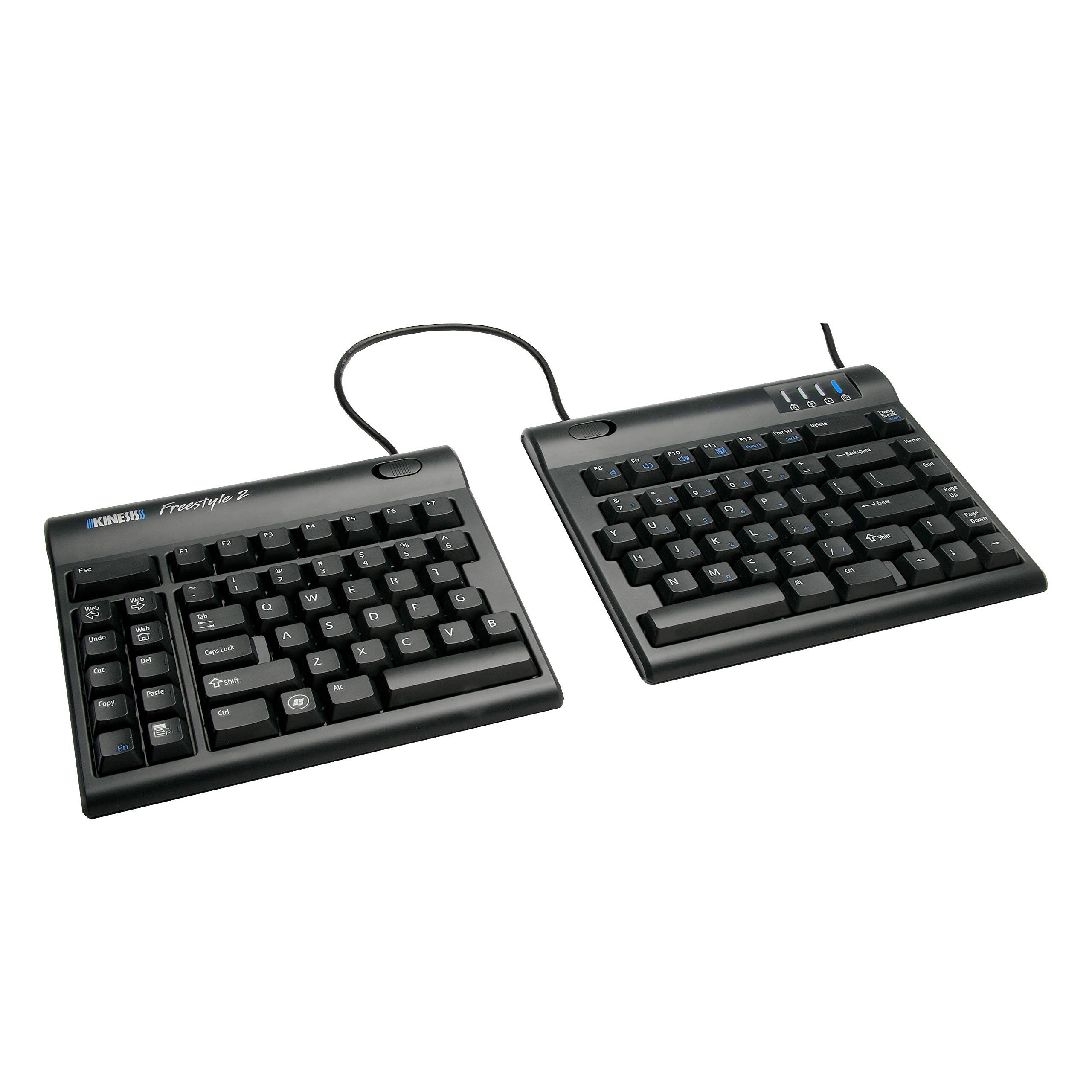 KINESIS - Freestyle2 Ergonomic Split Keyboard for PC, 9 Separation, Windows Layout, Embedded 10-Key, Multimedia Hotkeys - 9 Separation