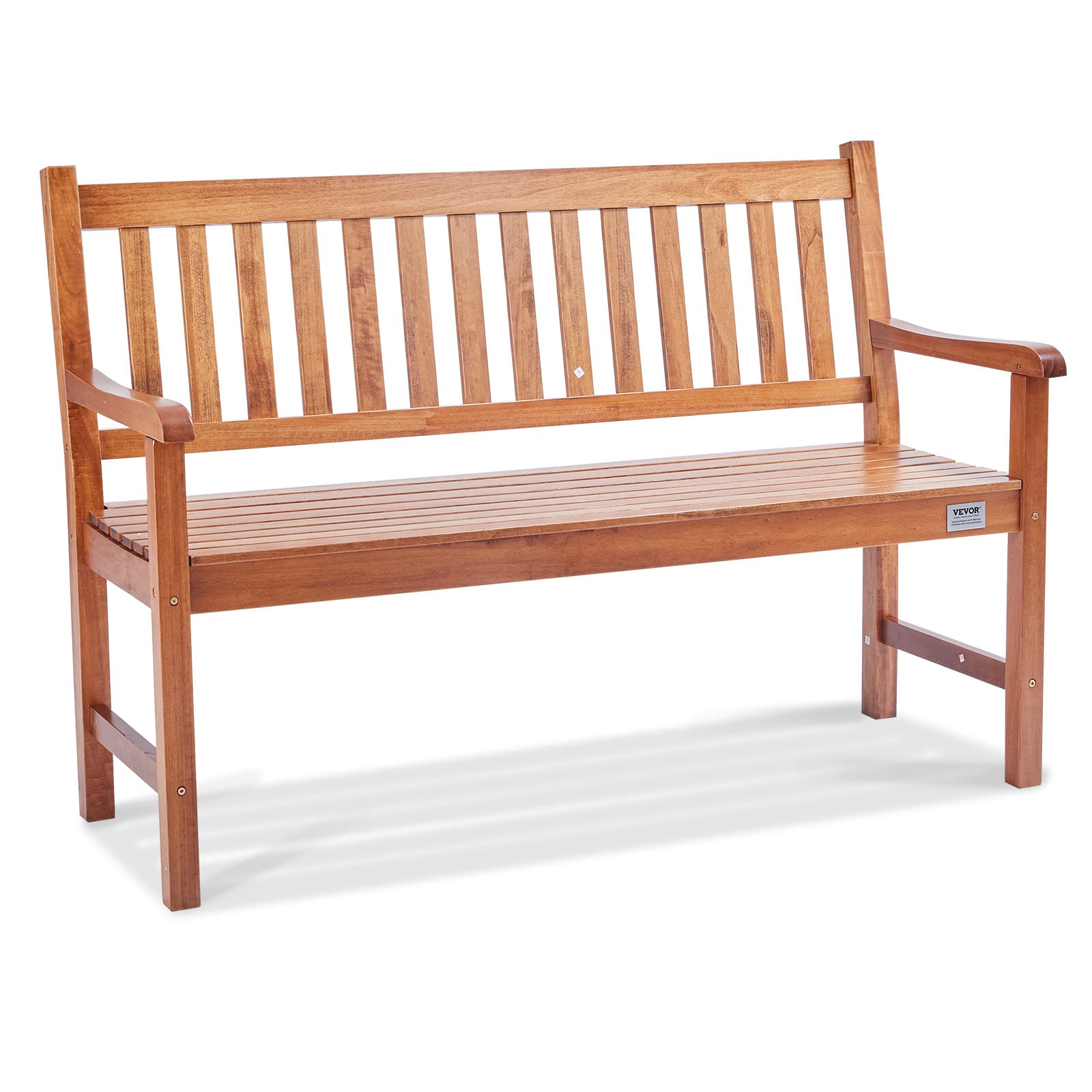 VEVOR - Outdoor Bench, 50 inches Garden Bench for Outdoors, Outdoor Garden Park Bench with Backrest and Armrests - Wood