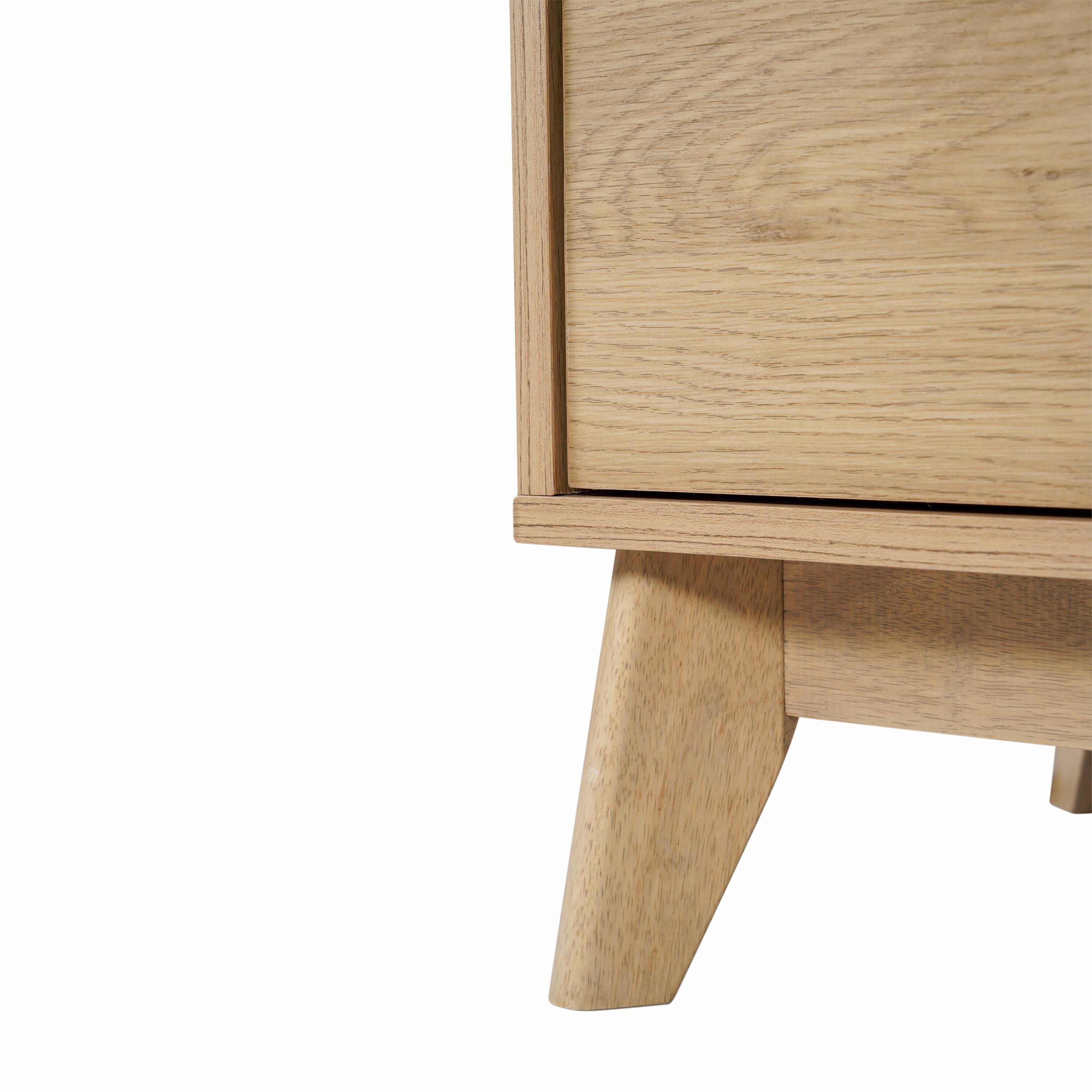 Alt View 9. Emma + Oliver - Mid-Century Modern Buffet/TV Stand with Soft Close Doors & Shelving - Light Natural.