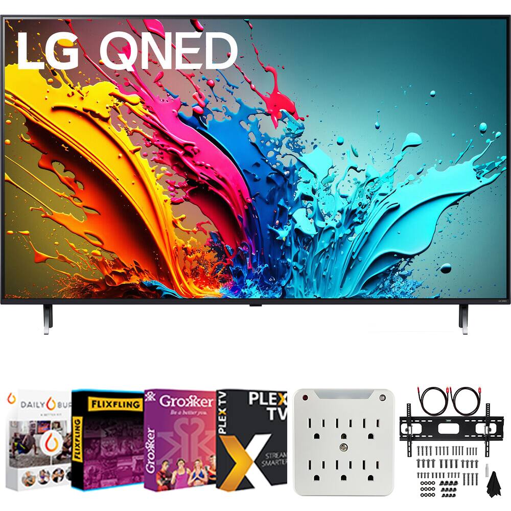 LG - 65" Class QNED85T Series LED 4K HDR Smart TV (2024) with Tech Smart USA Premiere Movies Streaming 2020 Bundle