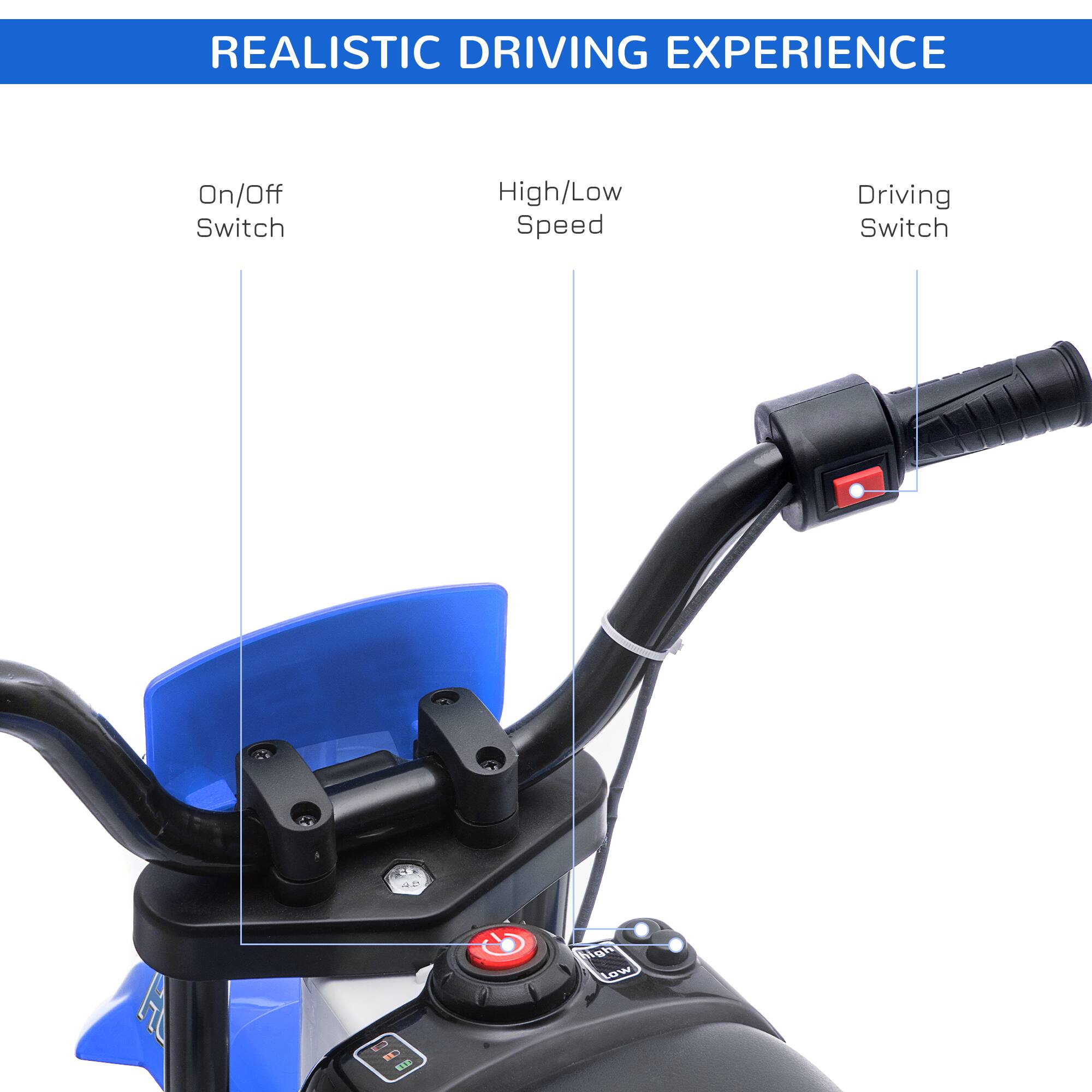 REALISTIC DRIVING EXPERIENCE

- On/Off Switch
- High/Low Speed
- Driving Switch