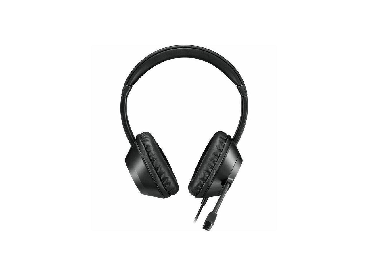 Front. Adesso - Adesso Xtream P7 Wired Headset - AI Controls, USB A/C, 32 Ohm, 6 ft, Omni Mic - Black.