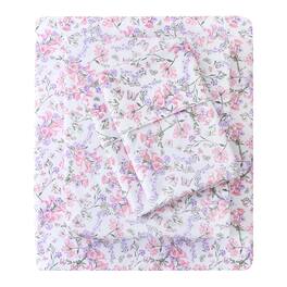 Skar Audio - Floral Queen Sheets Soft Breathable Microfiber Vintage Printed Bed Sheet Set Deep Pocket Non-slip Fitted In - Pink Purple Flowers Queen