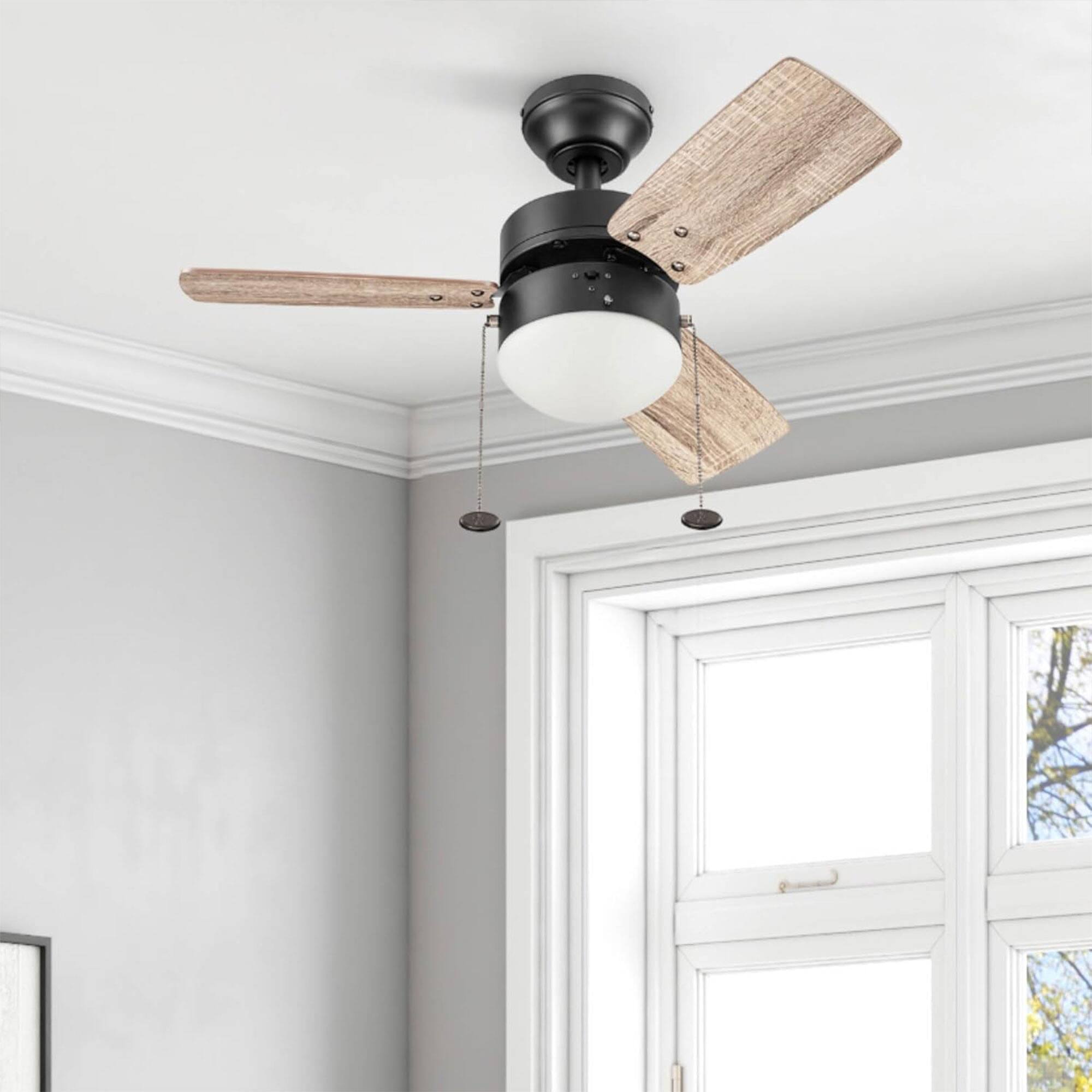 Alt View 6. Prominence Home - Prominence Home Rawling 30 Inch Indoor LED Ceiling Fan with Pull Chain, Bronze - Bronze.