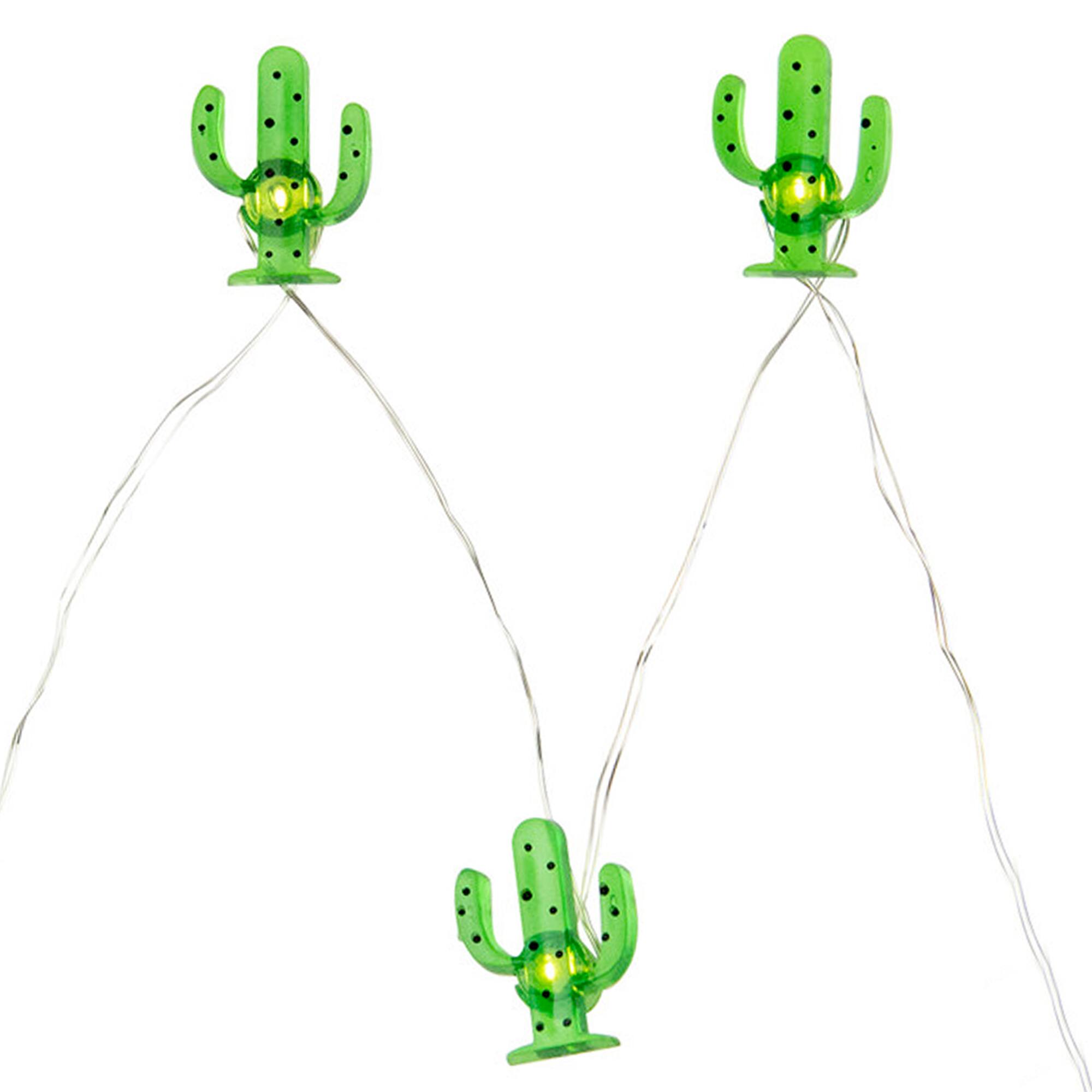 Northlight LED Cactus Fairy Lights Warm White 2.75' Silver Wire 10ct ...
