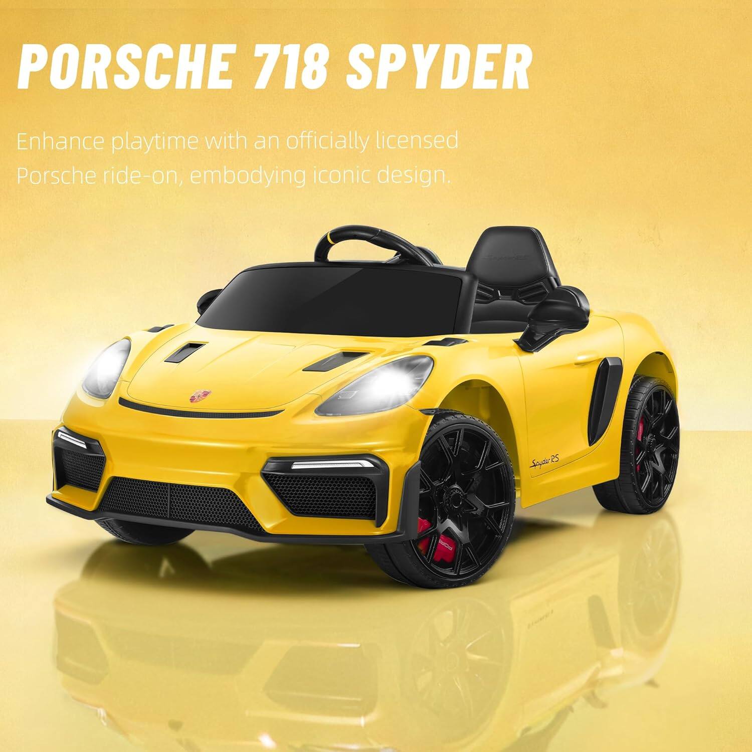 PORSCHE 718 SPYDER

Enhance playtime with an officially licensed Porsche ride-on, embodying iconic design.