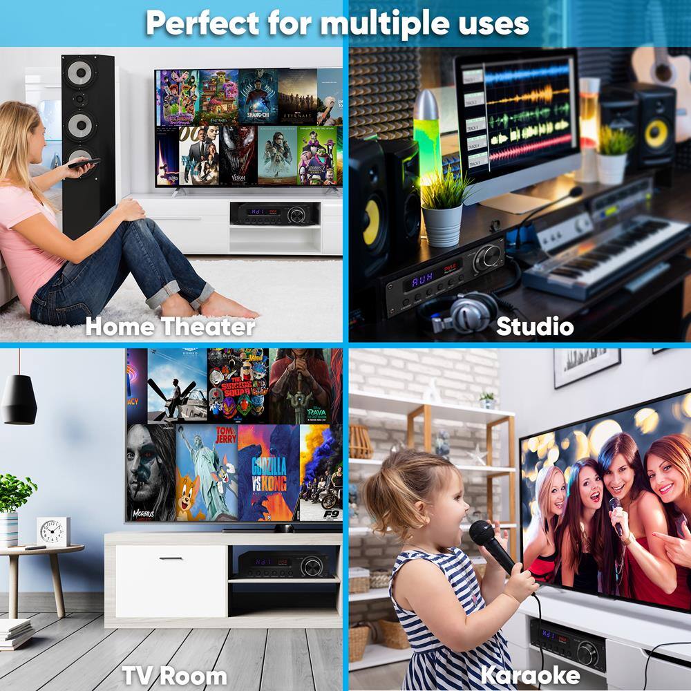 Perfect for multiple uses

Home Theater

Studio

TV Room

Karaoke