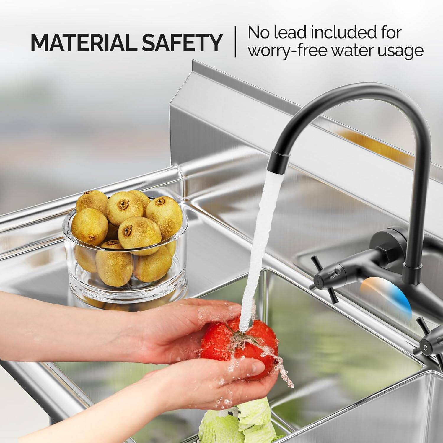 MATERIAL SAFETY | No lead included for worry-free water usage