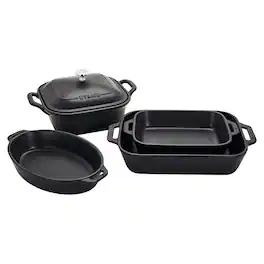 Staub - Ceramic Stoneware 5-Pc Mixed Baking Dish Set – Matte - Black
