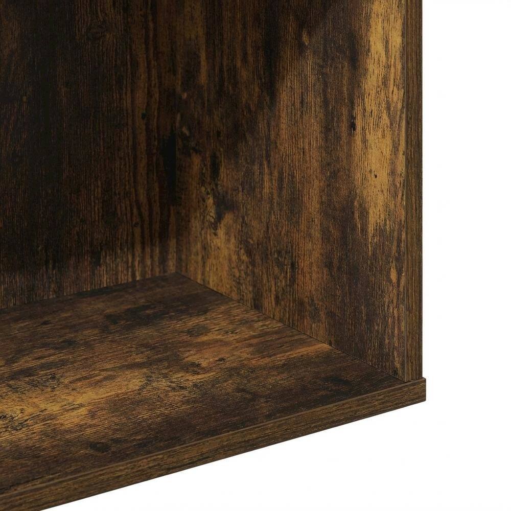 Alt View 2. FurniFact - Amber Pine 7-Cube Irregular Bookcase with Storage Organizer and Modern Design - Amber Pine.