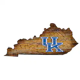 Fan Creations - Kentucky Wildcats 23.5" x 23.5" Distressed State with Logo Sign - Multicolor