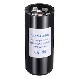 Unique Bargains - CD60 Capacitor 161-193uF 220-250VAC Run Motor Start Capacitor 50/60Hz for Electric Fan Motor Well Pump - Black