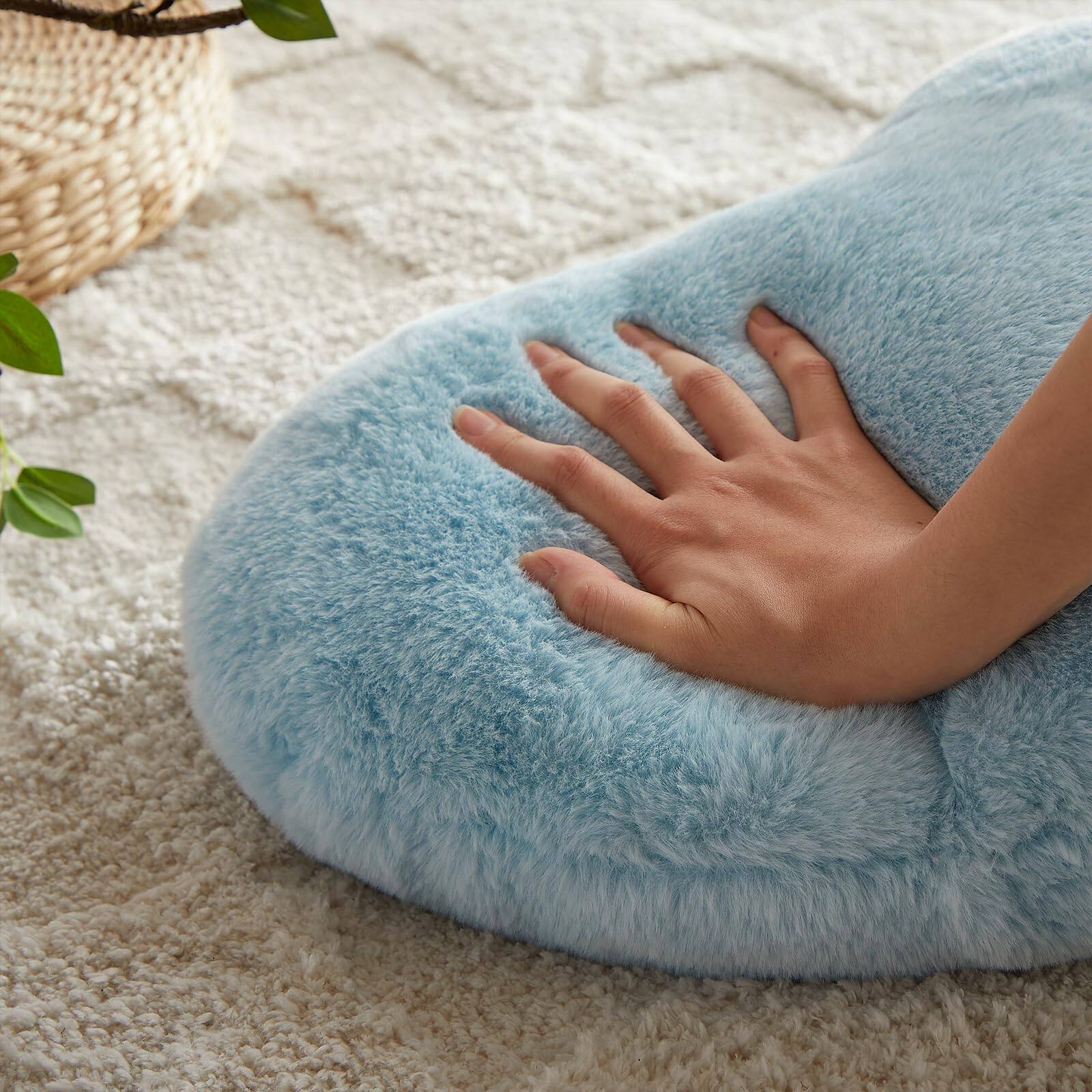 Alt View 3. Paradigms Interiors - Heart Pillows Shaped Ultra Soft Extra-large Fluffy Love Throw Gifts Women Living Room Decor 15x - Red-15 X 18 inches.