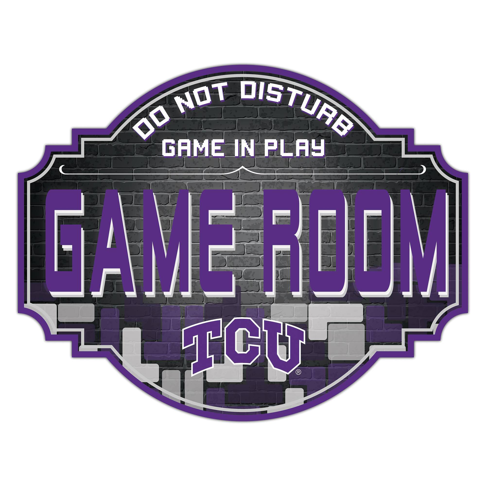 TCU Horned Frogs 12'' Game Room Tavern Sign