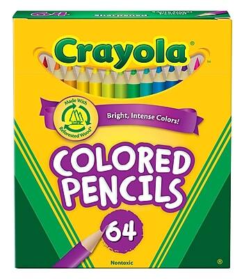 Crayola  
Made With Bright, Intense Colors!  
Reforested Wood  
COLORED PENCILS  
64  
Nontoxic