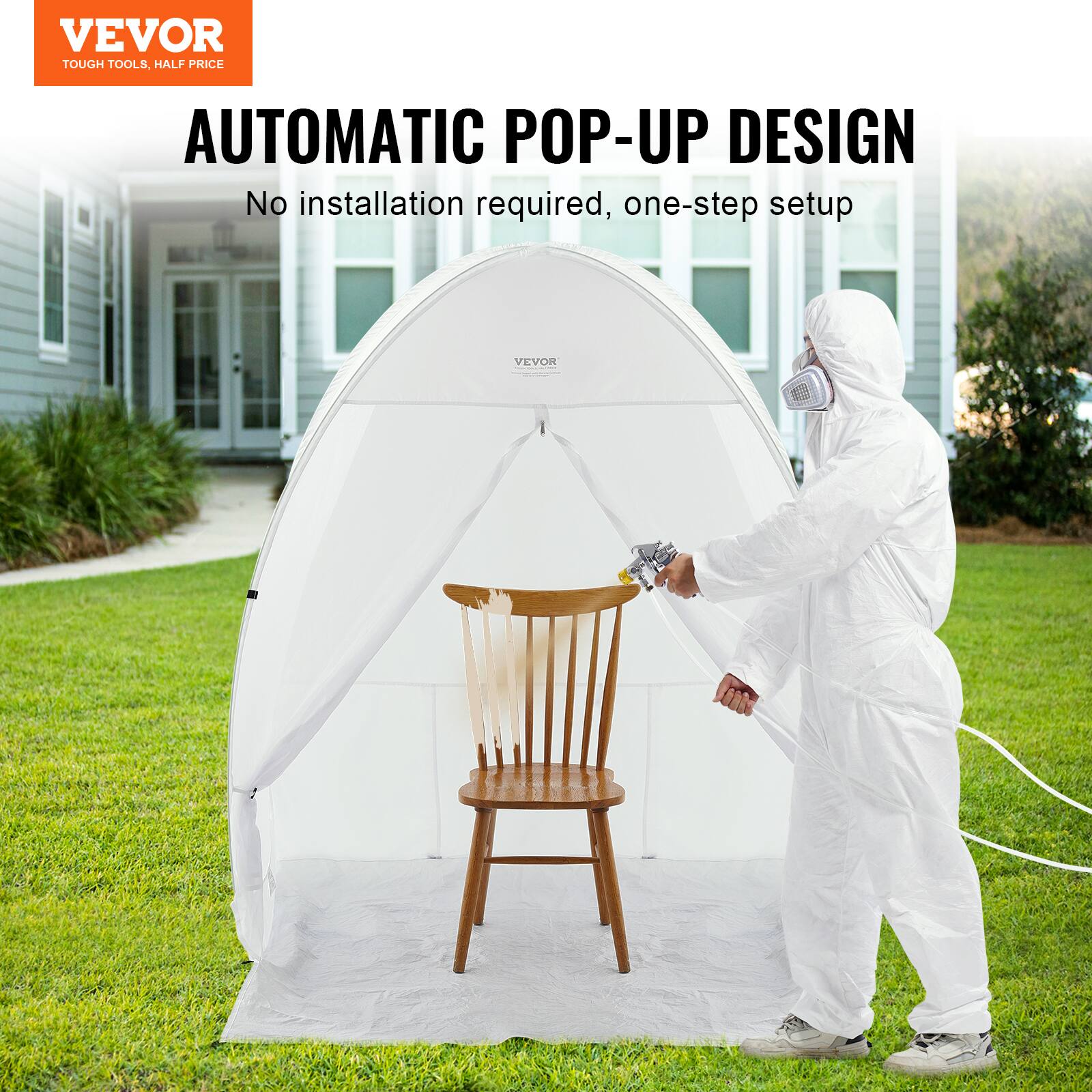 VEVOR  
TOUGH TOOLS, HALF PRICE  

AUTOMATIC POP-UP DESIGN  
No installation required, one-step setup