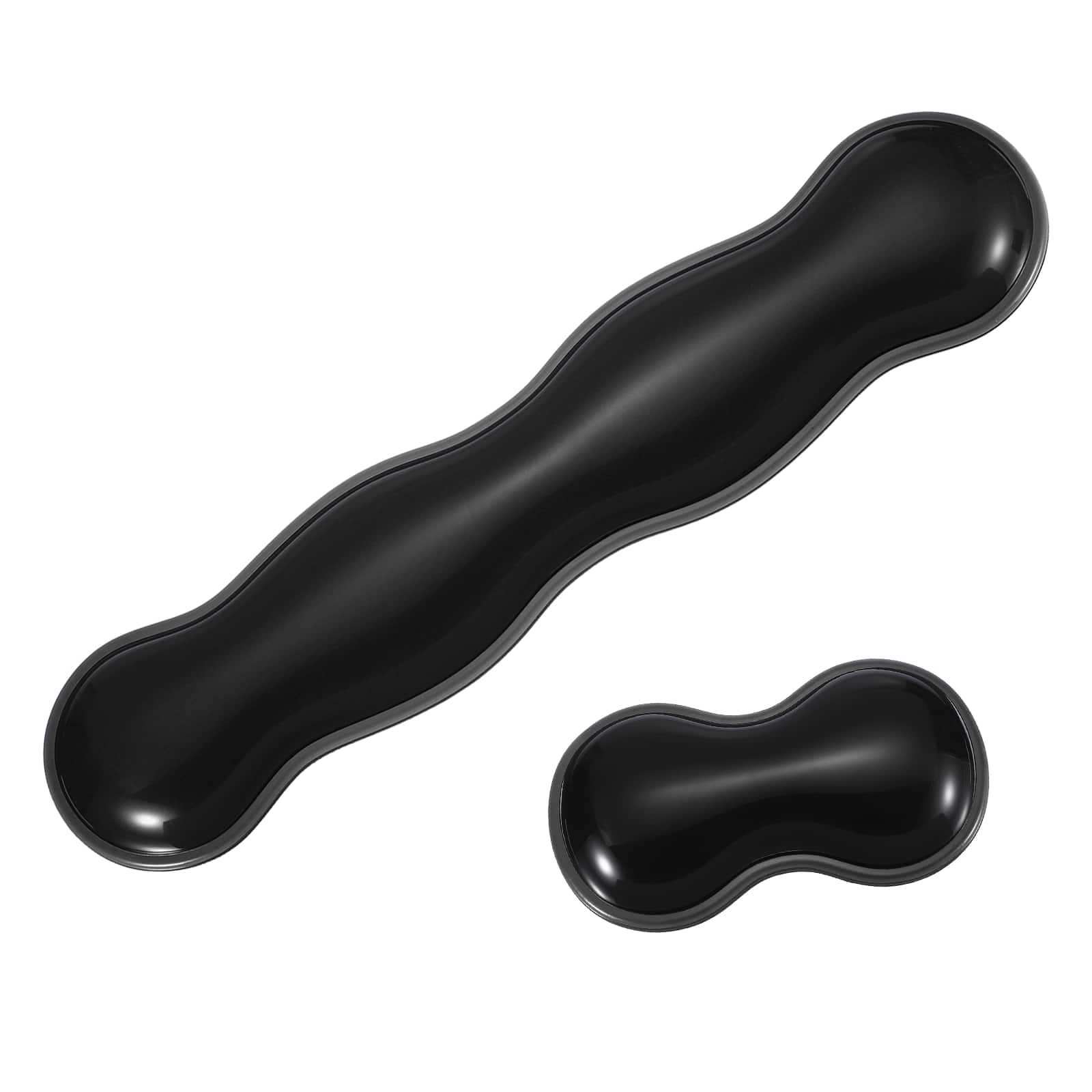 Unique Bargains - Gel Wrist Rest, Ergonomic Silicone Gel Mouse Pad with Cool Touch Cushion for Computer Laptop Home Office Work (Pad Set) - Black price history on PriceWatchPro