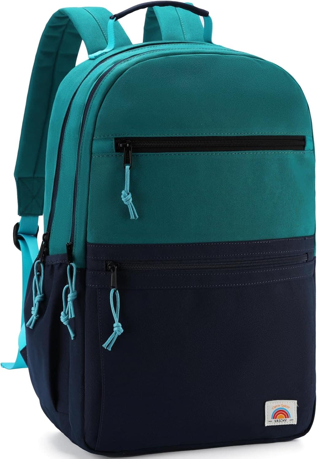Vulpecula Spade - School Backpack, Lightweight Classic Cute Aesthetic Bookbag Daypack for Teen Boys Traveling/Gym/Middle School Navy Green - Navy Green-l