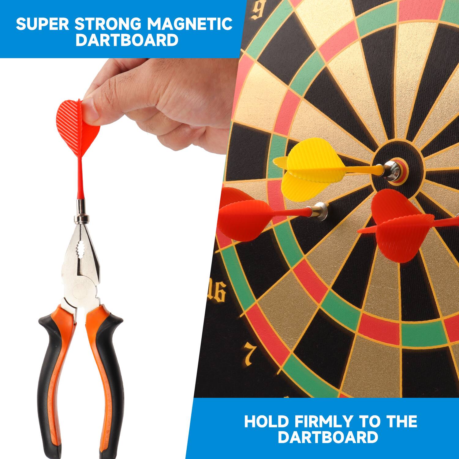 SUPER STRONG MAGNETIC DARTBOARD

HOLD FIRMLY TO THE DARTBOARD