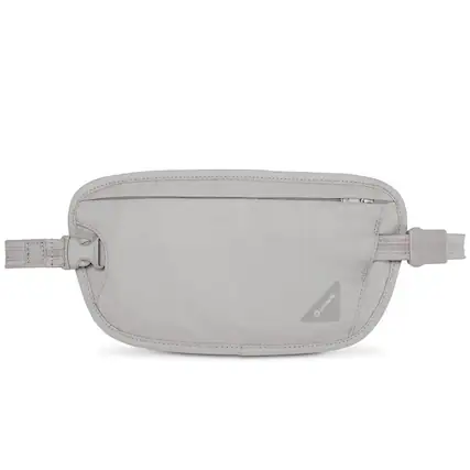 Front. Pacsafe - Pacsafe Coversafe X100 Anti-Theft RFID Blocking Waist Wallet Neutral Grey - Neutral Grey.