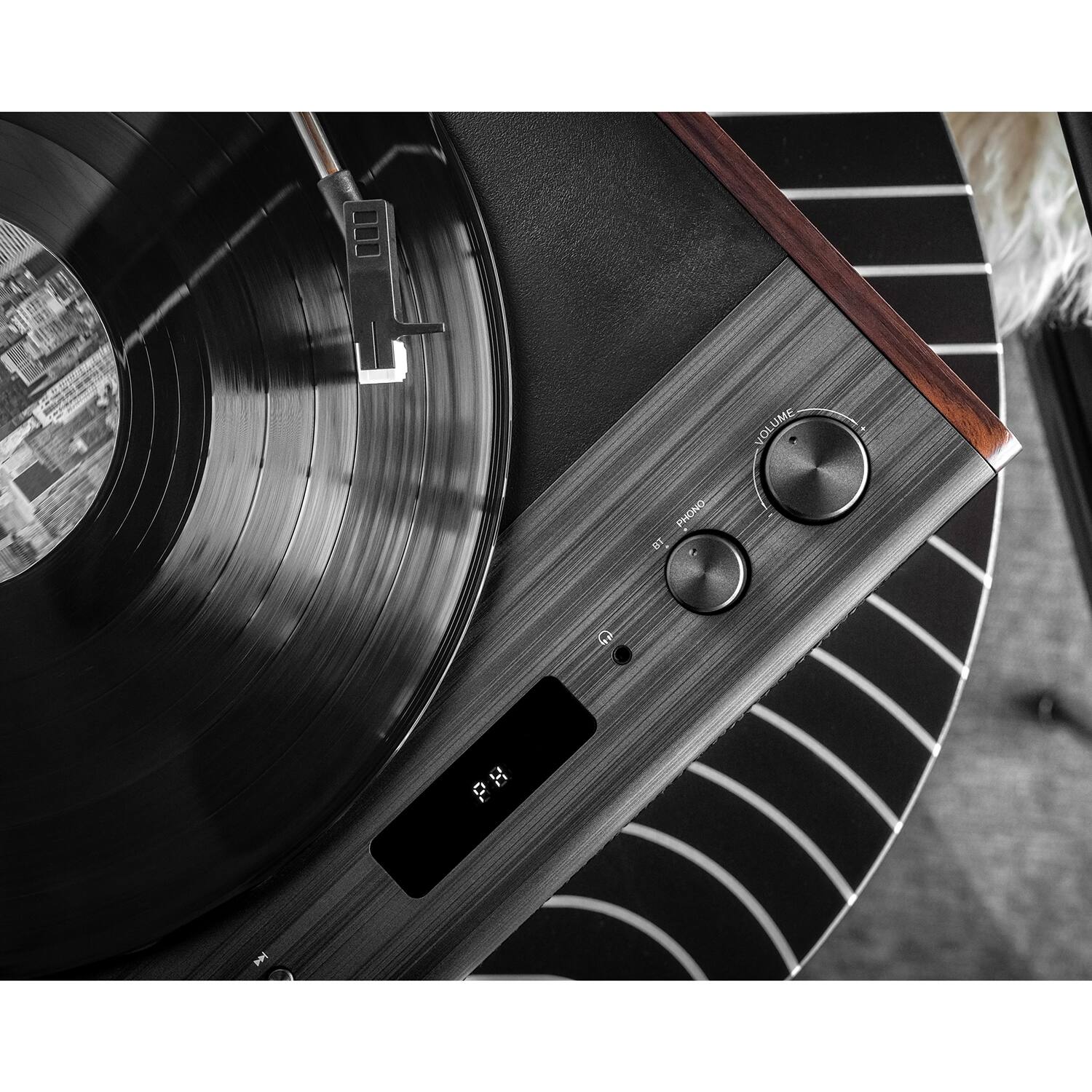 Alt View 23. Victrola - Eastwood Signature Hybrid Record Player - Espresso.