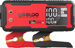 GOOLOO - GT4000S 4000A Jump Starter, 100W Two-Way Fast Charging, 12V Lithium Booster for All Gas & Up to 10L Diesel Engine