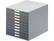 Alt View 2. Durable - VARICOLOR 10-Compartment Stackable Plastic Drawer Box - Gray.