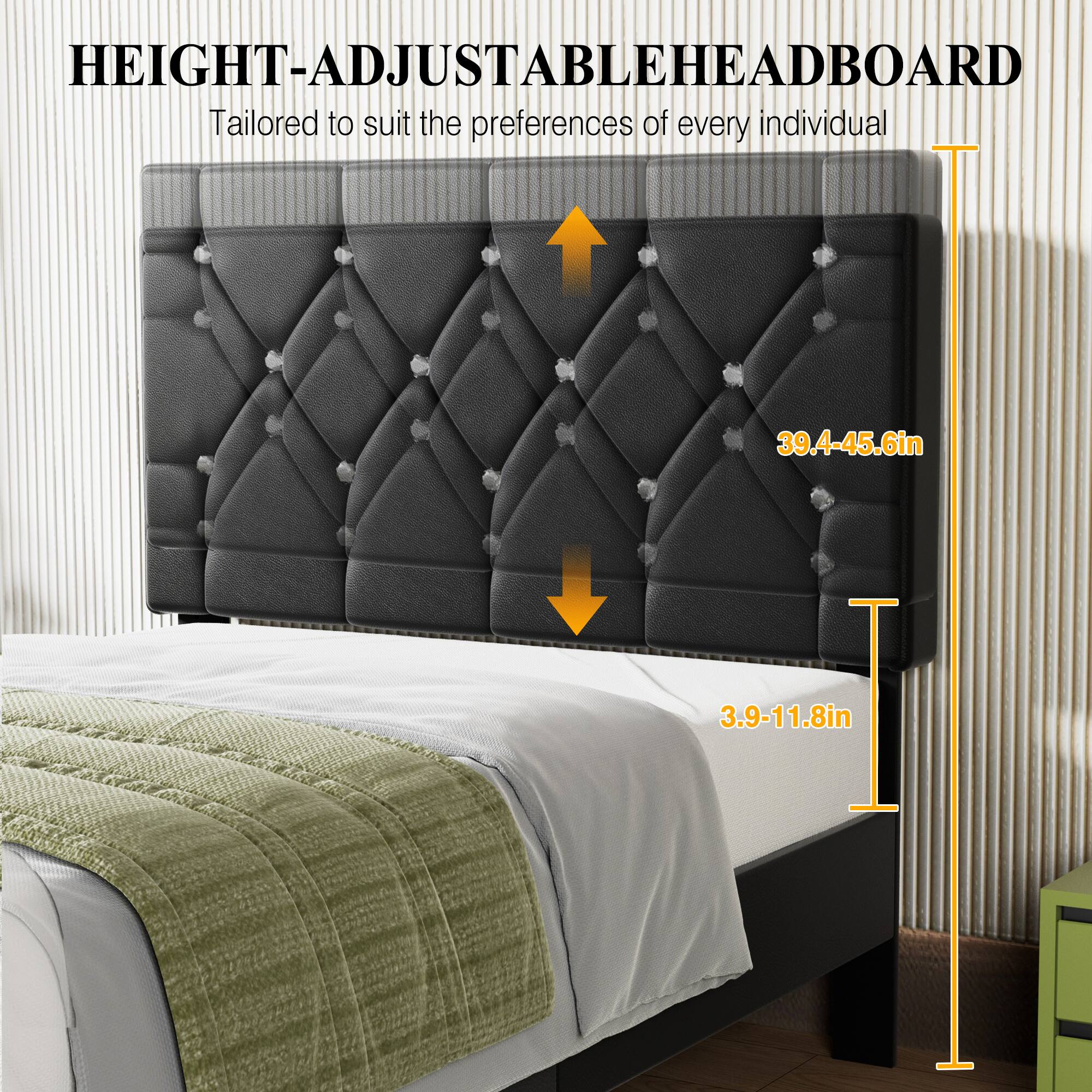 HEIGHT-ADJUSTABLE HEADBOARD  
Tailored to suit the preferences of every individual  
39.4-45.6in  
3.9-11.8in