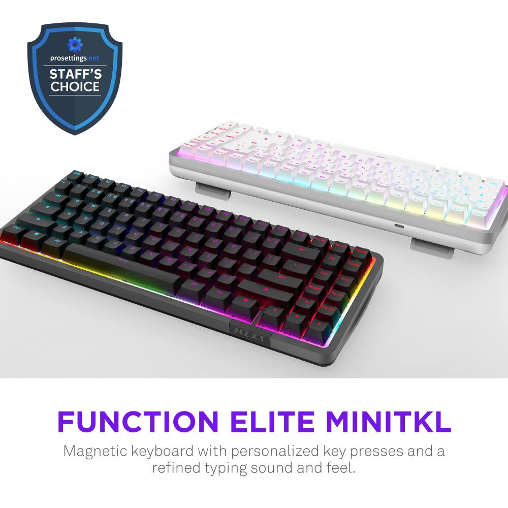 NZXT Function Elite MiniTKL Wired Magnetic RGB Gaming Keyboard NZXT Function Elite MiniTKL Wired Magnetic RGB Gaming Keyboard