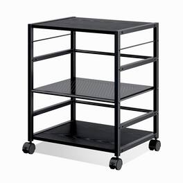 Dazzling Pops - DEVAISE Mobile 3-Shelf Printer Stand with Adjustable Shelves, Modern Printer Cart with Storage Space, Print - Default