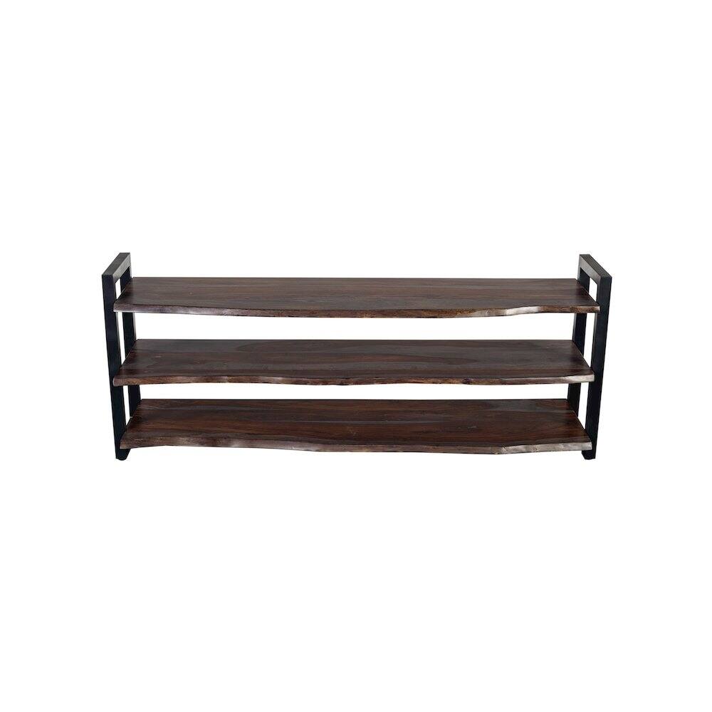 Alt View 1. Porter Designs - Manzanita Live Edge Solid Sheesham Wood TV Stand, Gray - Gray.