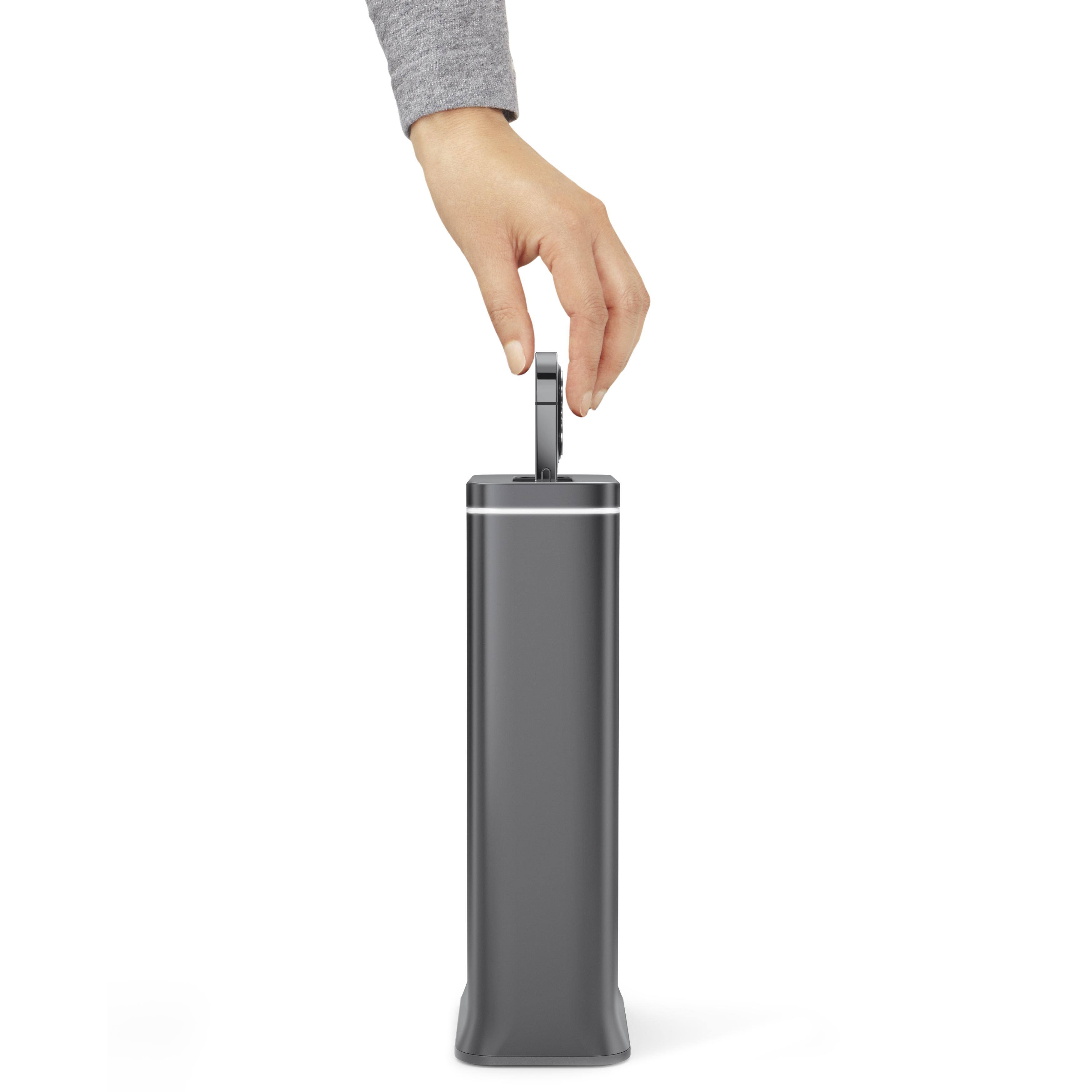 Alt View 1. simplehuman - Cleanstation Phone Sanitizer with UV-C Light - Slate Stainless Steel.