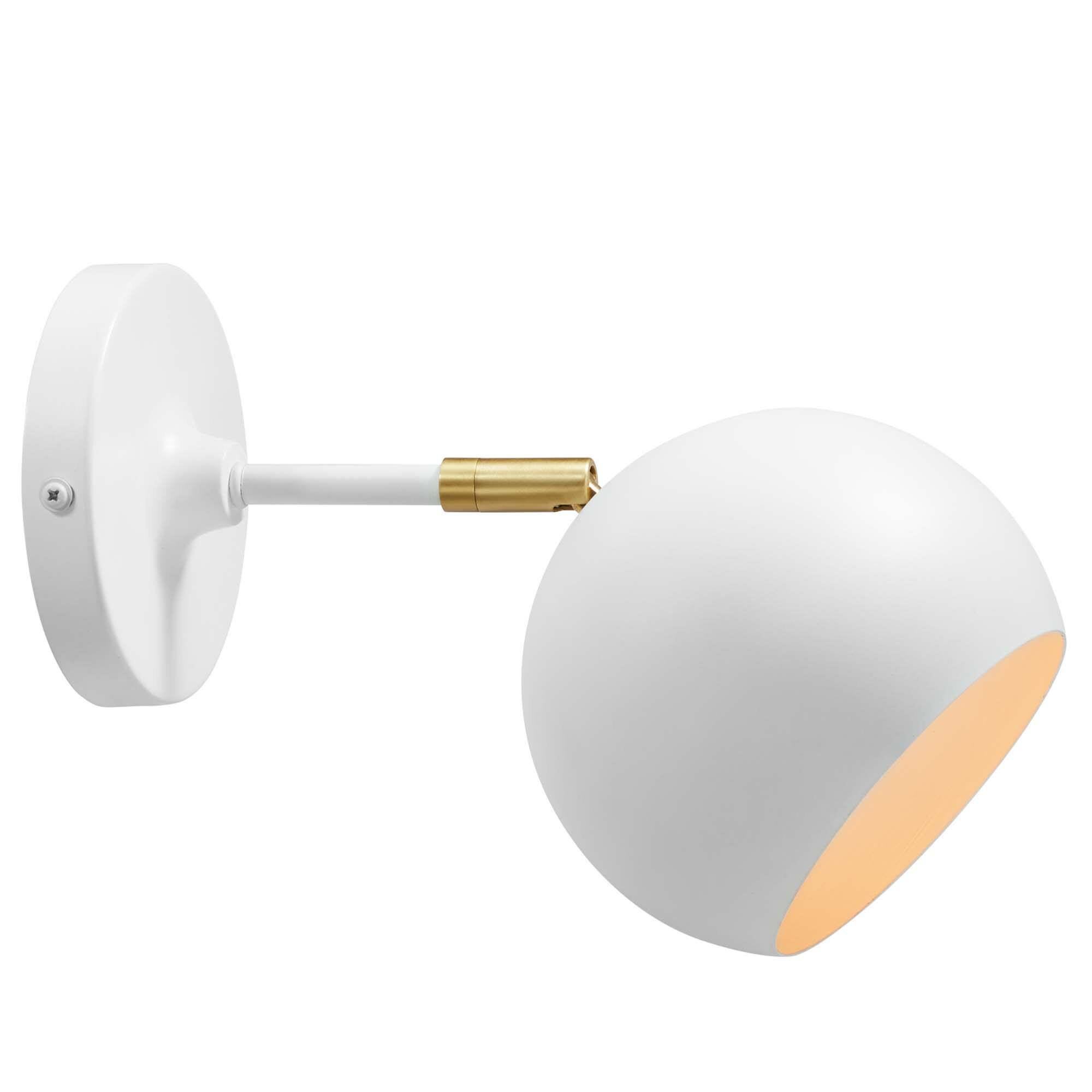 Alt View 2. Modway - Chalice 4" Swing-Arm Metal Wall Sconce by Modway - White.