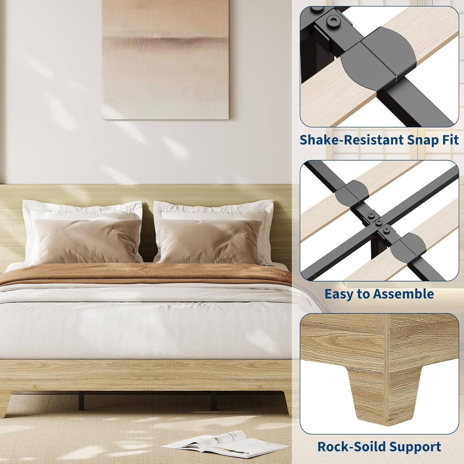 Shake-Resistant Snap Fit  
Easy to Assemble  
Rock-Soild Support