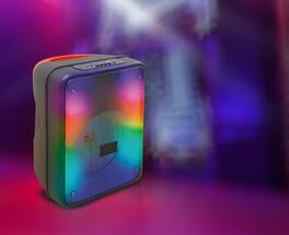 TopTech - KL-7 NOVA BEAT Bluetooth Speaker, 6.5" Woofer, Flame Effects, Portable - Black