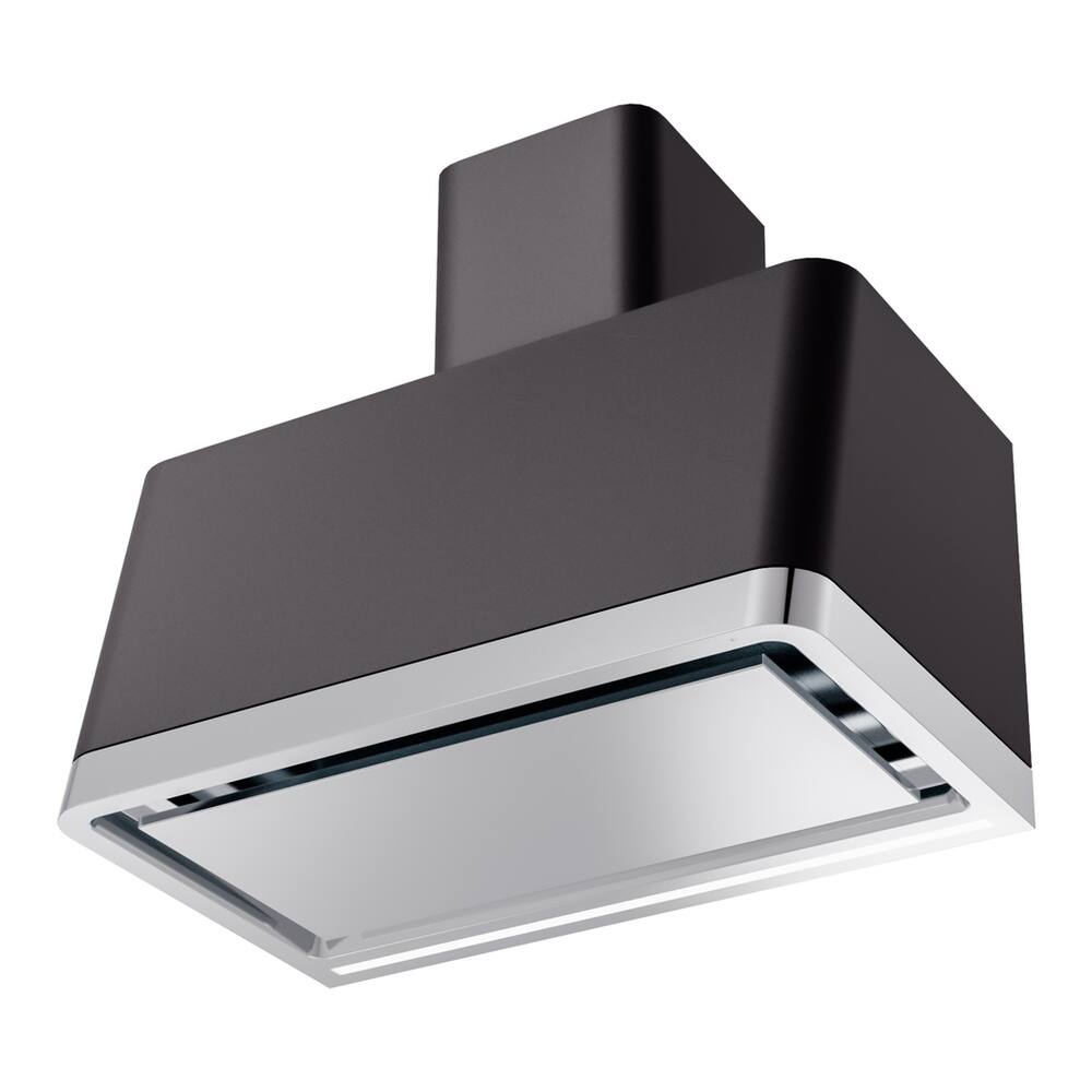 Alt View 2. ILVE - ILVE Panoramagic 36 inch Ducted Wall Mount Range Hood with 600 CFM (Matte Black) - Matte Black.