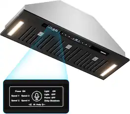 COWLOWN - 36 inches - Convertible - Range Hood Insert - Black