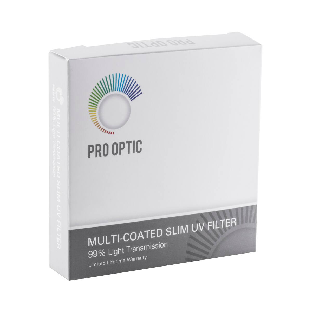 PRO OPTIC  
MULTI-COATED SLIM UV FILTER  
99% Light Transmission  
Limited Lifetime Warranty